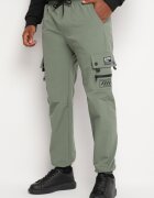  Pantaloni jogger Verde închis cu Buzunare decorative cu capse Lessalia