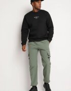  Pantaloni jogger Verde închis cu Buzunare decorative cu capse Lessalia