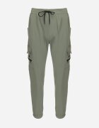  Pantaloni jogger Verde închis cu Buzunare decorative cu capse Lessalia