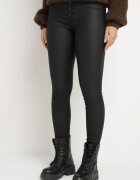  Pantaloni Modelatori Skinny Negri din Imitație de Piele Natividade