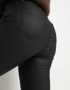  Pantaloni Modelatori Skinny Negri din Imitație de Piele Natividade