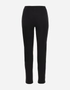  Pantaloni Negri cu Elastic în Talie cu Buzunare și Finisați cu Broderie Decorativă Starola