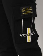  Pantaloni negri de trening Joggeri cu buzunare cargo și elastic în talie Naonora