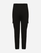  Pantaloni negri de trening Joggeri cu buzunare cargo și elastic în talie Naonora