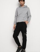  Pantaloni Negri din bumbac tip Cargo cu șnur în talie Lotilie