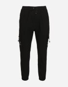  Pantaloni Negri din bumbac tip Cargo cu șnur în talie Lotilie