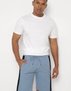  Pantaloni scurți Albastru deschis de bumbac cu elastic în talie cu talie înaltă Nisalia