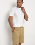  Pantaloni scurți bej închis de bumbac tip cargo cu buzunare cu capse Tiasola