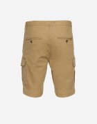  Pantaloni scurți bej închis de bumbac tip cargo cu buzunare cu capse Tiasola