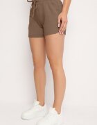  Pantaloni scurți Bej închis Din bumbac Cu elastic în talie Cazorea