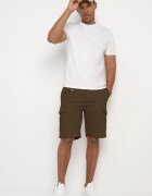  Pantaloni scurți de bumbac Verde închis tip cargo cu buzunare închise cu capse Tiasola