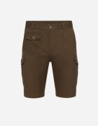  Pantaloni scurți de bumbac Verde închis tip cargo cu buzunare închise cu capse Tiasola