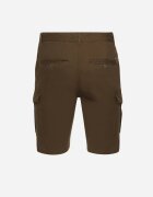  Pantaloni scurți de bumbac Verde închis tip cargo cu buzunare închise cu capse Tiasola