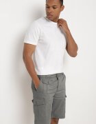  Pantaloni scurți Gri închis din bumbac Stil cargo cu buzunare închise cu capse Tiasola