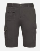  Pantaloni scurți Gri închis din bumbac Stil cargo cu buzunare închise cu capse Tiasola