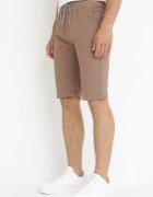  Pantaloni scurți maro cu elastic în talie și manșete rulate Feven