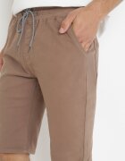  Pantaloni scurți maro cu elastic în talie și manșete rulate Feven