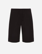  Pantaloni scurți Negri Clasici cu elastic în talie cu șnur pe interior Piofina