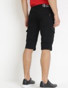  Pantaloni scurți Negri cu Buzunare Largi Cargo Aendlia