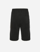  Pantaloni scurți negri de trening cu șnur în talie și cu capse metalice Tharnni
