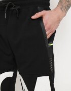  Pantaloni scurți Negri de Trening Până la Genunchi cu Buzunare cu Fermoare Isadorela