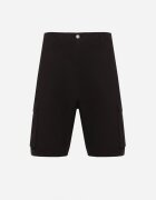  Pantaloni scurți Negri din bumbac Cargo cu buzunare laterale Vikiitae