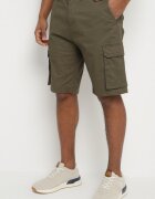  Pantaloni scurți Verde închis din bumbac Cargo cu buzunare laterale Vikiitae