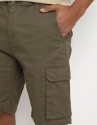  Pantaloni scurți Verde închis din bumbac Cargo cu buzunare laterale Vikiitae
