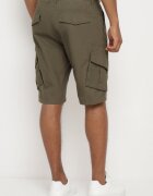  Pantaloni scurți Verde închis din bumbac cu buzunare largi Cargo Diphea