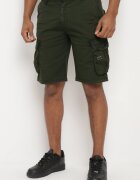  Pantaloni scurți Verzi din bumbac Stil cargo cu clape la buzunare Quoolia