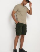  Pantaloni scurți Verzi din bumbac Stil cargo cu clape la buzunare Quoolia