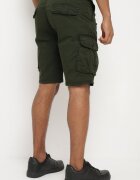  Pantaloni scurți Verzi din bumbac Stil cargo cu clape la buzunare Quoolia