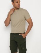  Pantaloni scurți Verzi din bumbac Stil cargo cu clape la buzunare Quoolia