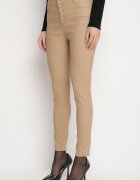  Pantaloni Skinny Bej închis Modelatori din imitație de piele Natividade