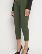  Pantaloni Verzi 3/4 cu Elastic în Talie și Buzunare Saivie