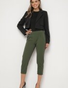  Pantaloni Verzi 3/4 cu Elastic în Talie și Buzunare Saivie