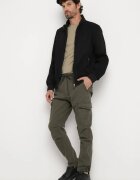  Pantaloni Verzi Cargo din Bumbac cu Buzunare cu Clape cu Cordon Zailine