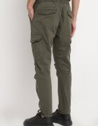  Pantaloni Verzi Cargo din Bumbac cu Buzunare cu Clape cu Cordon Zailine