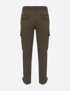  Pantaloni Verzi Cargo din Bumbac cu Buzunare cu Clape cu Cordon Zailine