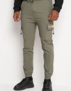  Pantaloni Verzi Cargo din Bumbac Decorați cu Imprimeu și bandă elastică în talie Tarionna