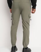  Pantaloni Verzi Cargo din Bumbac Decorați cu Imprimeu și bandă elastică în talie Tarionna