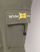  Pantaloni Verzi Cargo din Bumbac Decorați cu Imprimeu și bandă elastică în talie Tarionna