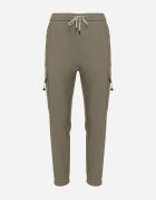  Pantaloni Verzi Cargo din Bumbac Decorați cu Imprimeu și bandă elastică în talie Tarionna