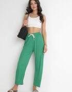  Pantaloni Verzi cu elastic în talie și șnur Trivisa