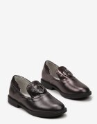  Pantofi Argintiu-Negru Omphiopis