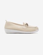  Pantofi bej cu Față Flexibilă și Cataramă Elegantă Naelle