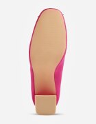  Pantofi cu toc fuchsia Vices pe toc cu branț din piele și cu detaliu bijuterie Onna