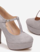  Pantofi cu toc Gri