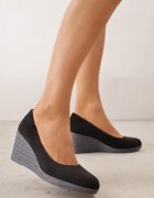  Pantofi cu toc Negri Vices pe Pană Ornați cu Împletitură Strălucitoare cu Branț din Piele Gasia