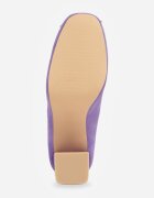  Pantofi cu toc Violet Vices cu toc gros cu branț din piele și decorațiune cu bijuterii Onna